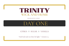 Day One Fragranced Candle with Citrus, Sugar, Vanilla