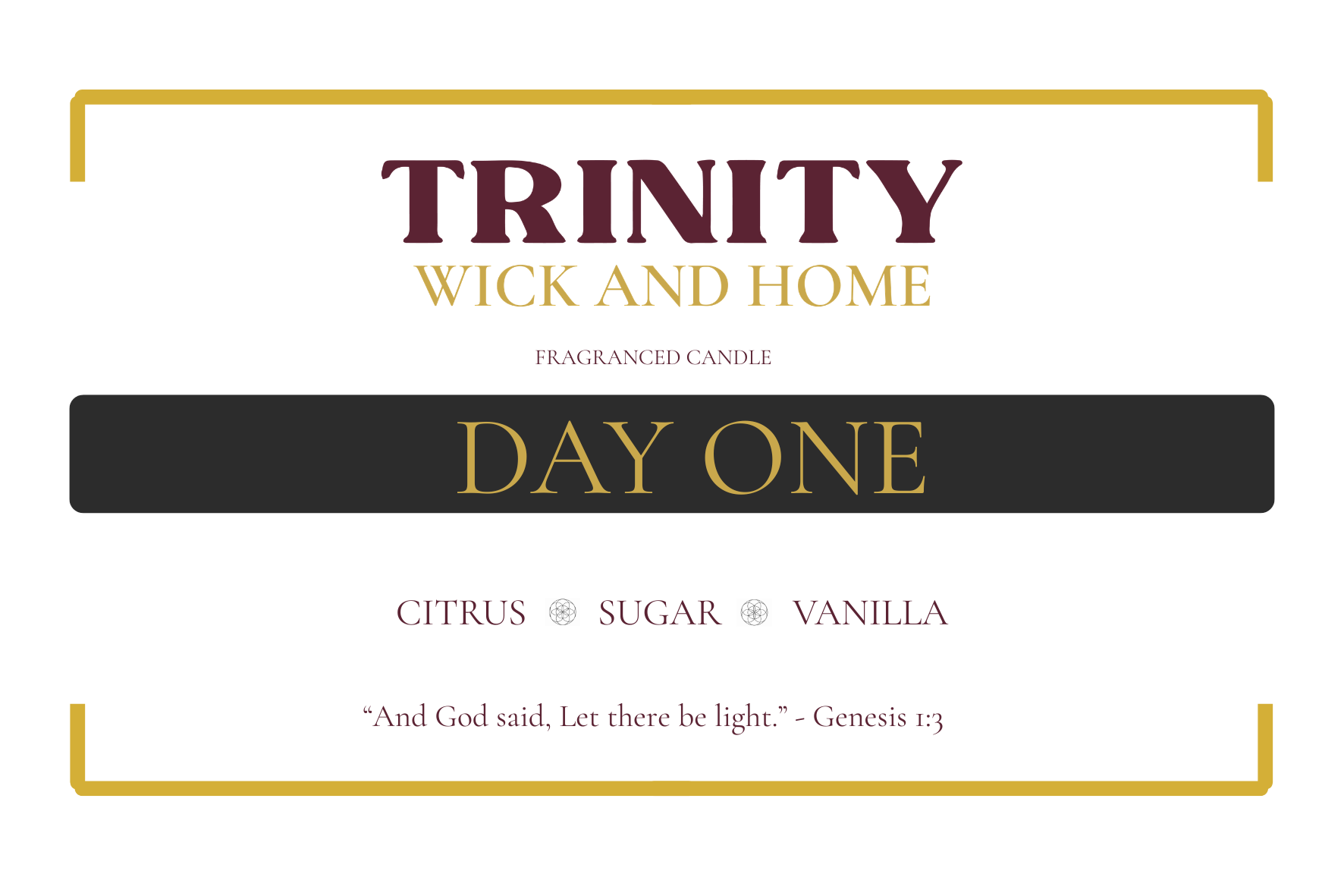 Day One Fragranced Candle with Citrus, Sugar, Vanilla