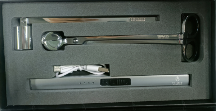 Trinity Wick and Home Candle Care Kit — Trimmer, Snuffer & Arc Lighter